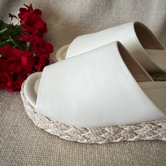 Shu Shop Beige Lizzie Slip On Wedge Espadrilles Size 8 - Picture 5 of 10